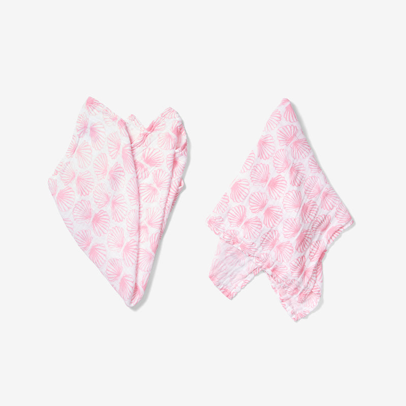 Burp Cloth Set - Scallop | Lilac