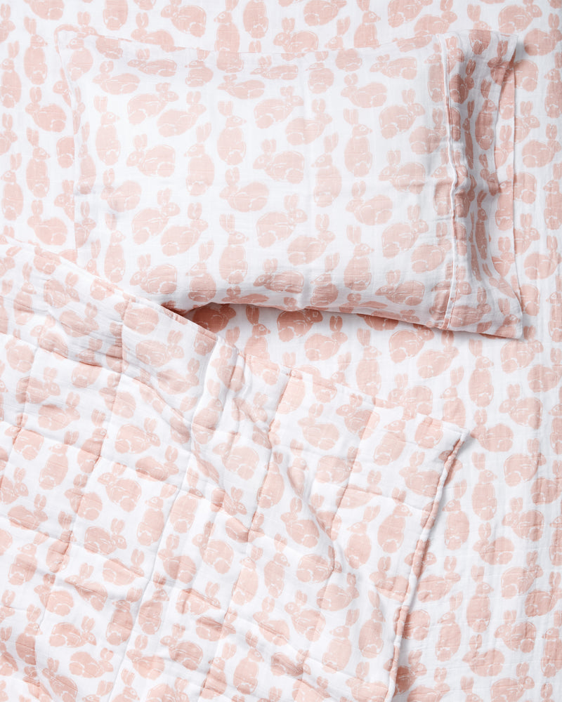 Toddler Pillowcase - Bunny | Blush