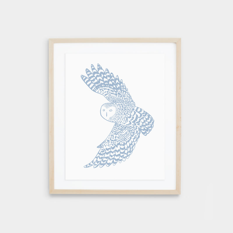 Owl Print - Bay Blue