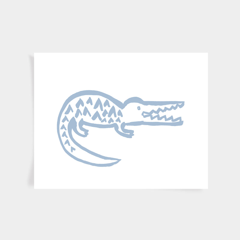 Alligator Print - Bay Blue