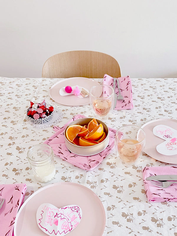 Setting a Table for Valentine's Day