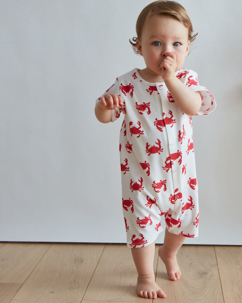 Baby Romper - Crab | Tomato