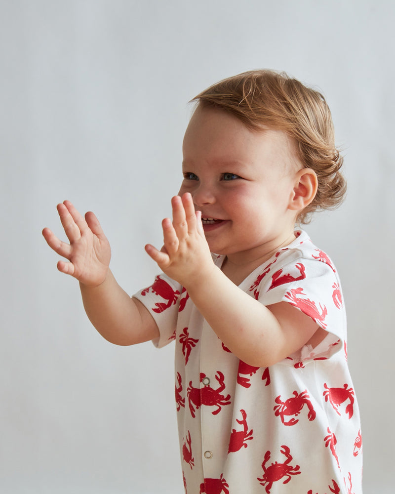 Baby Romper - Crab | Tomato