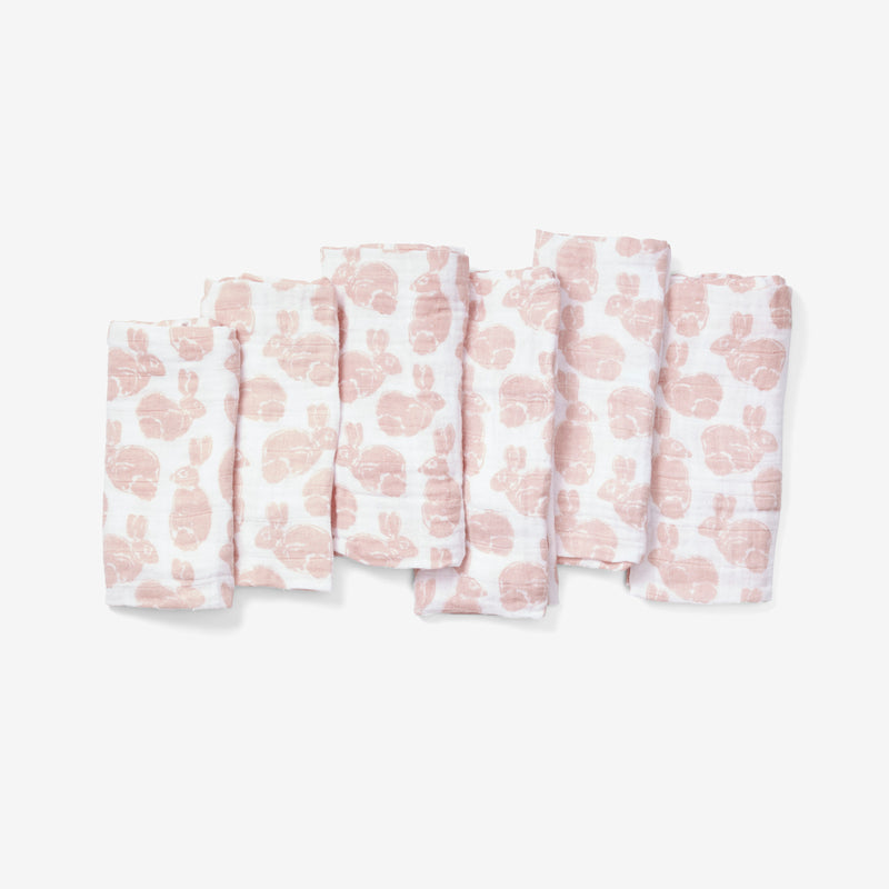 Burp Cloth Set x3 - Bunny | Blush