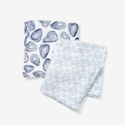 Swaddle x2 - Oyster + Alligator