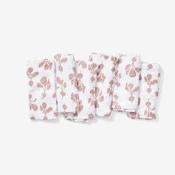 Burp Cloth Set x3 - Radish | Mauve