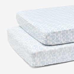 Crib Sheet x2 - Alligator | Bay Blue