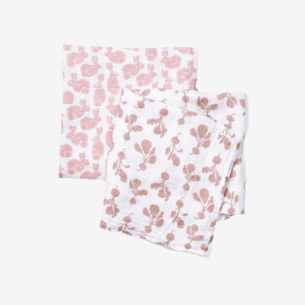 Swaddle x2 - Bunny + Radish