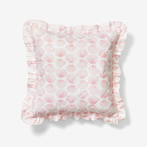 Ruffle Pillow Sham - Scallop | Blush