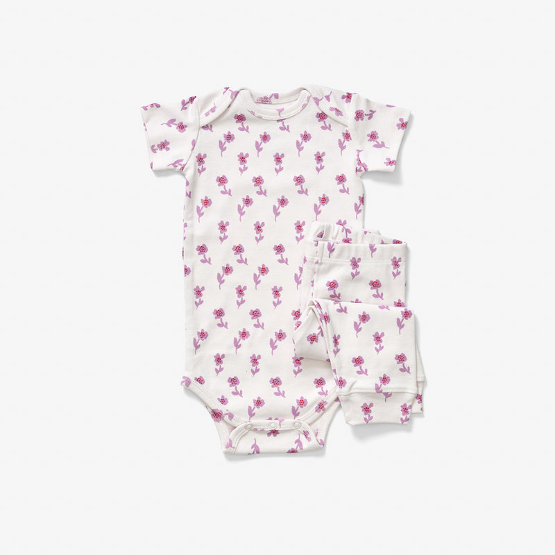 Onesie + Pant Set - Petite Fleur | Lilac