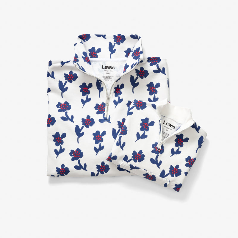 Quarter Zip - Fleur | Denim