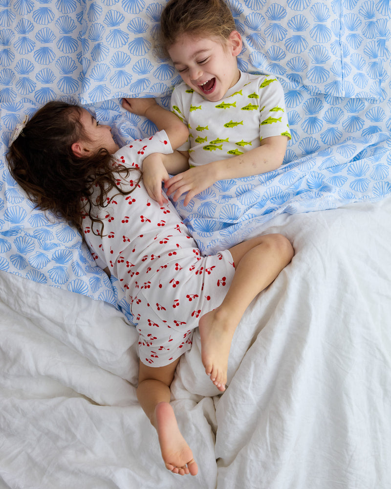 Pajama Set - Salmon | Chartreuse