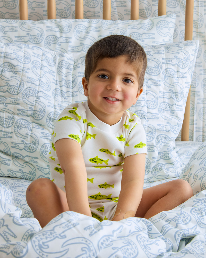 Pajama Set - Salmon | Chartreuse
