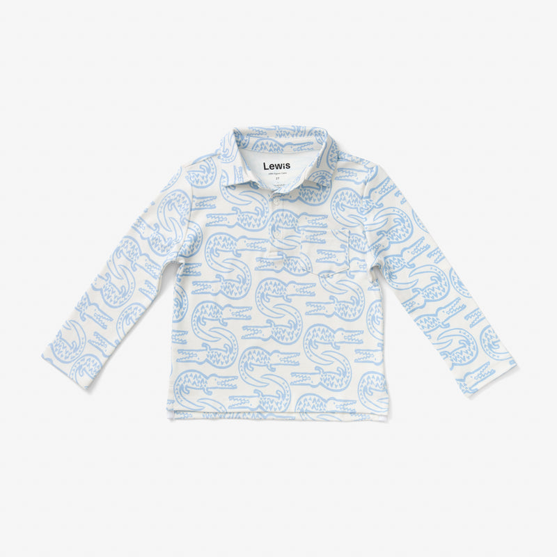 Collared Shirt - Alligator | Bay Blue