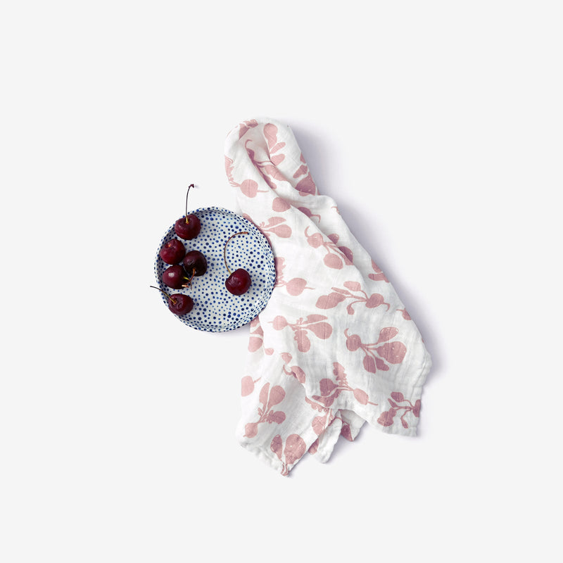 Burp Cloth Set x3 - Radish | Mauve