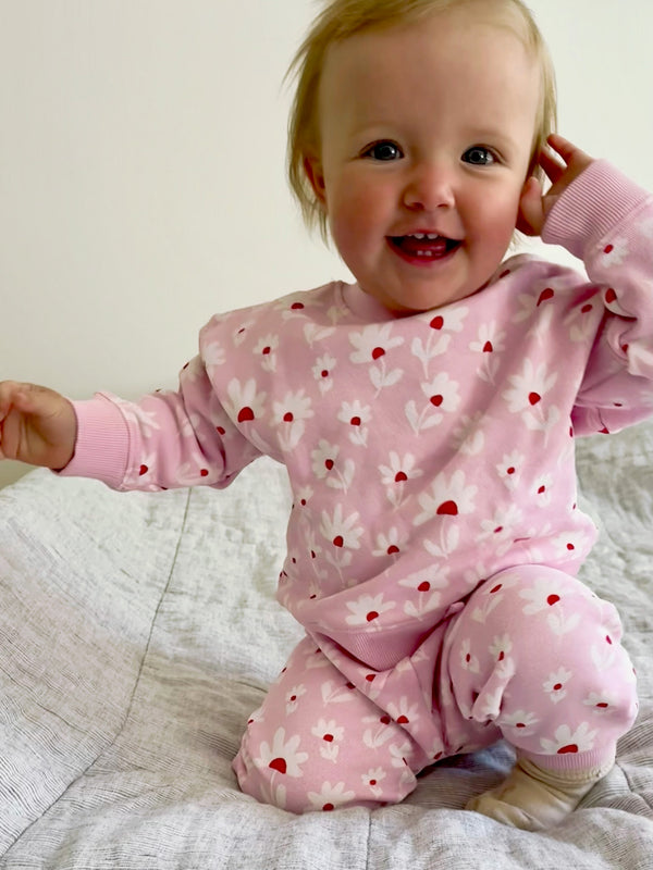 Baby Sweatshirt - Flower Field | Peony