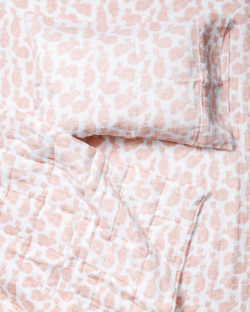 Crib Sheet x2 - Bunny | Blush