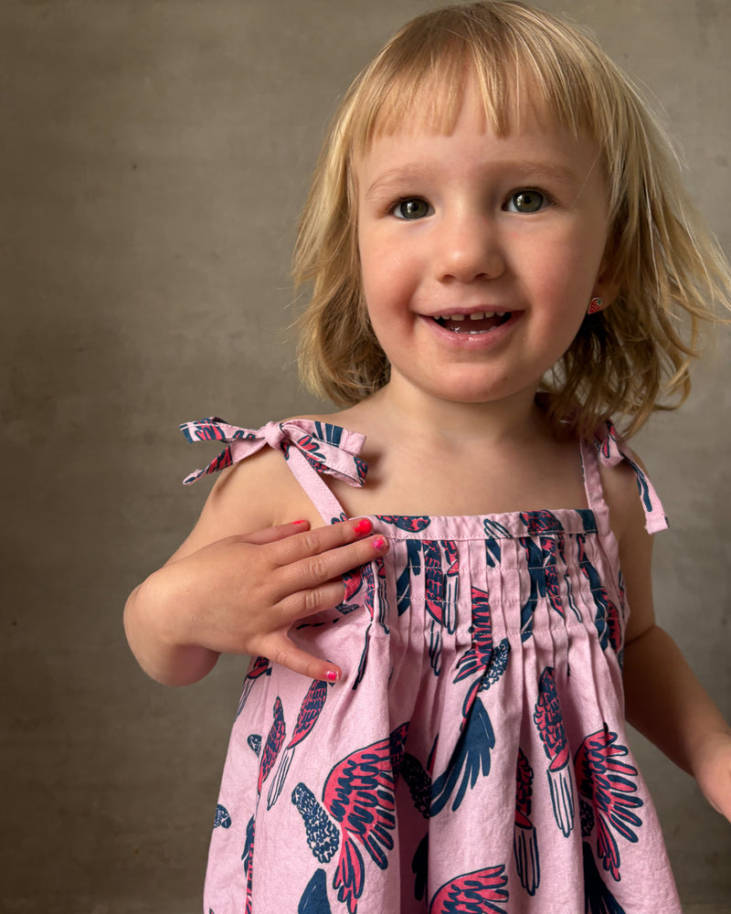 Tie Dress - Parrot | Cotton Candy