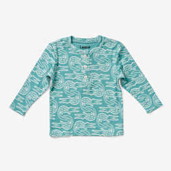 Long Sleeve Henley - Alligator | Spruce