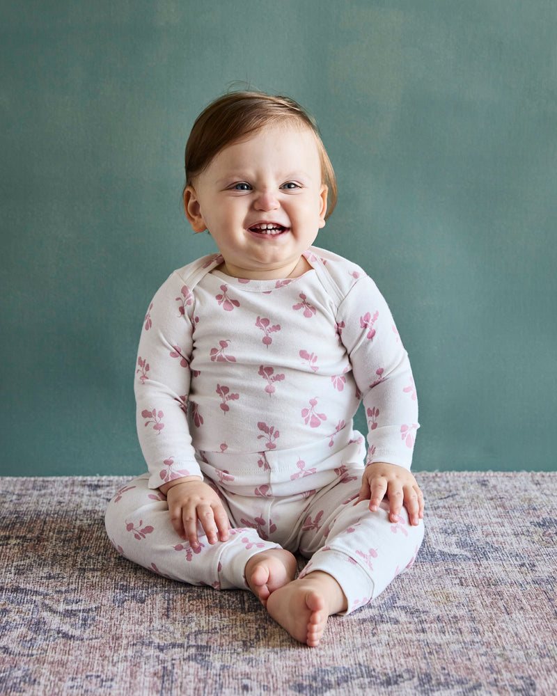 Onesie + Pant Set - Mini Radish | Rose