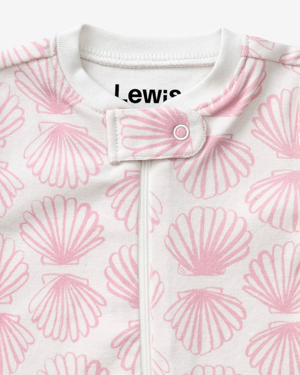 Zip Sleeper - Scallop | Blush