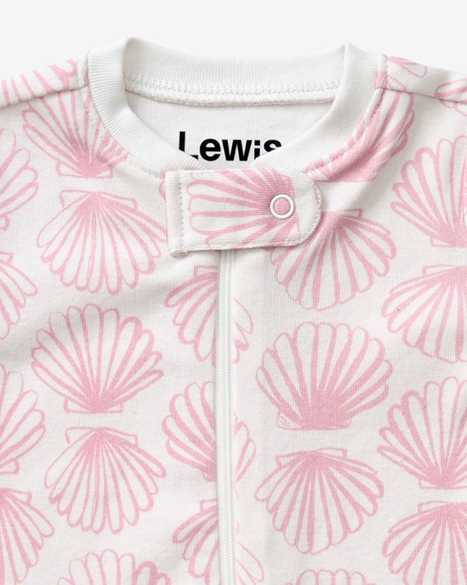 Zip Sleeper - Scallop | Blush