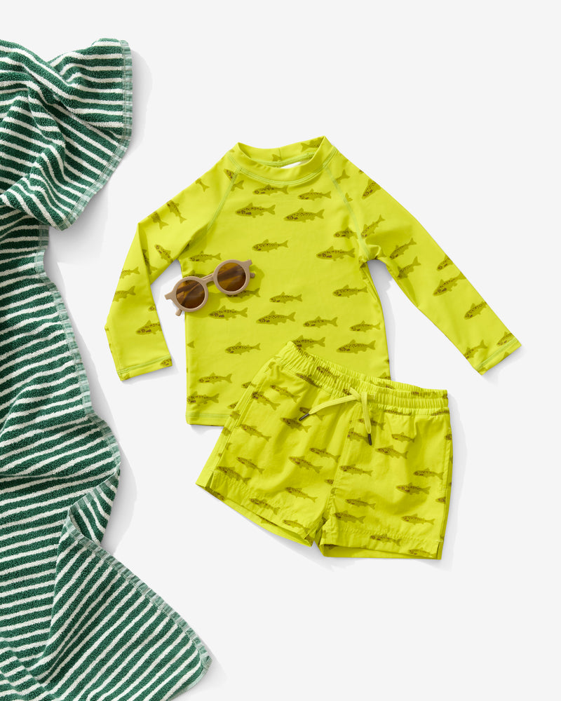 Swim Trunks - Salmon | Chartreuse – Lewis