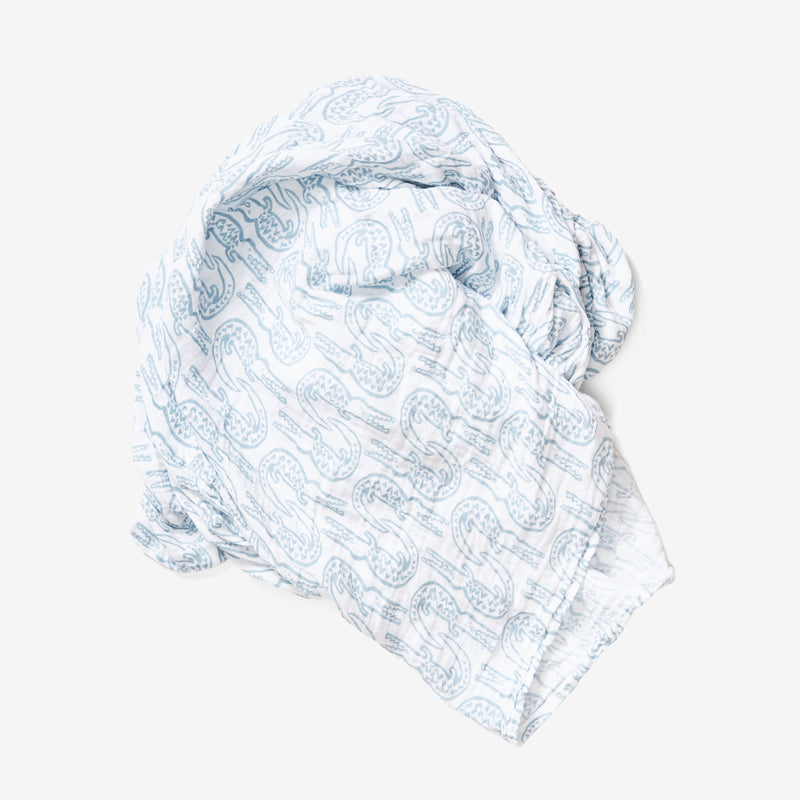 Swaddle x2 - Oyster + Alligator