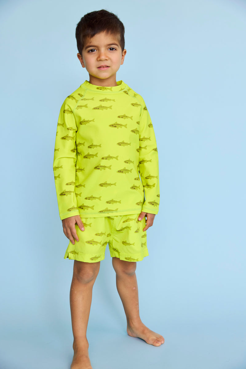 Swim Trunks - Salmon | Chartreuse – Lewis