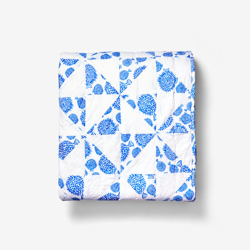 Twin Quilt - Blowfish | Marine