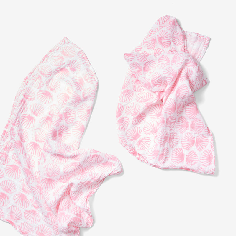 Burp Cloth Set - Scallop | Lilac