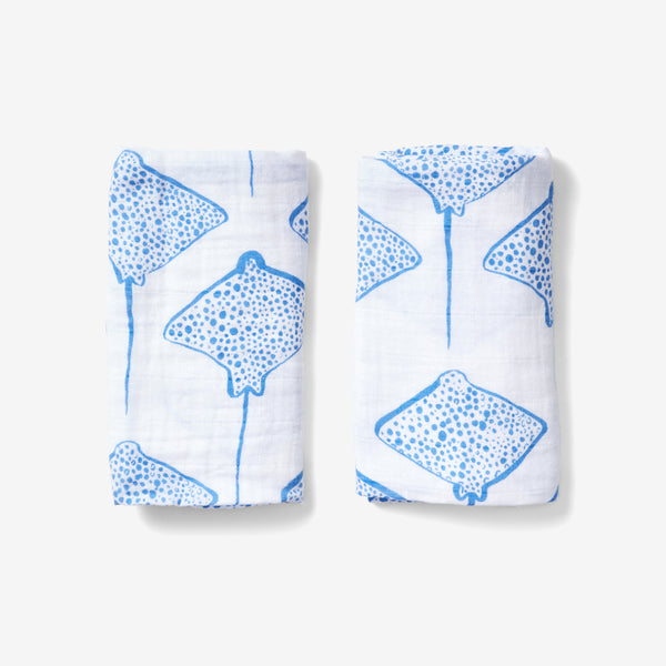 Burp Cloth Set - Stingray | Marine