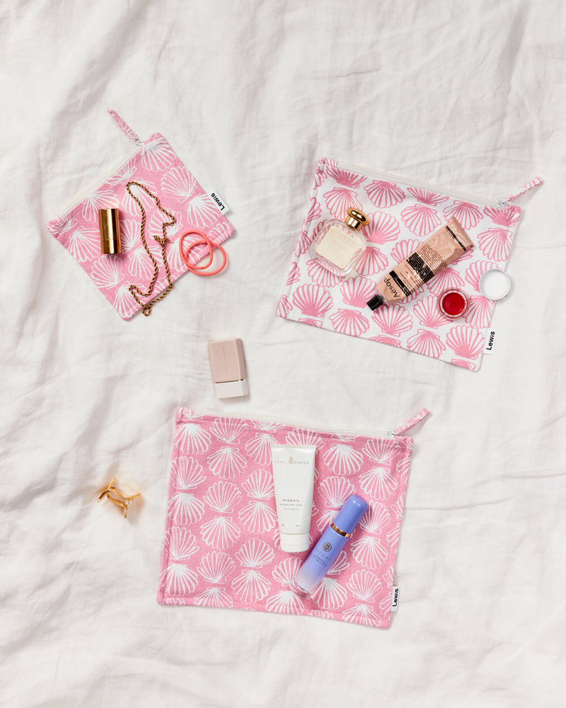 Zip Pouch Set - Scallop | Lilac
