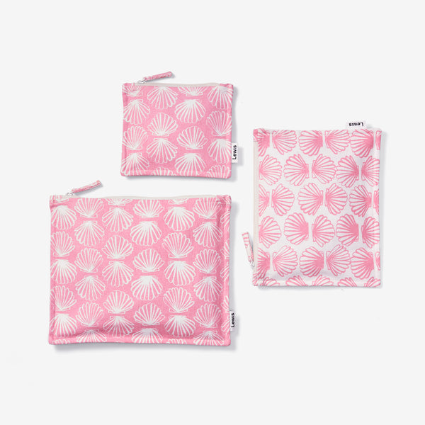 Zip Pouch Set - Scallop | Lilac