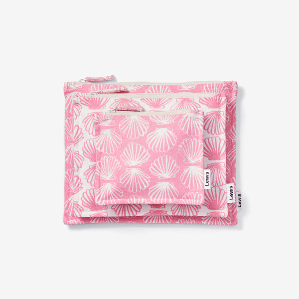 Zip Pouch Set - Scallop | Lilac