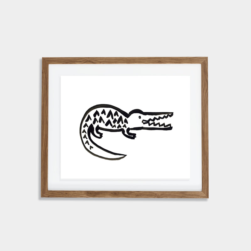 Alligator Print - Black