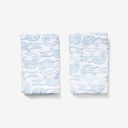 Burp Cloth Set - Alligator | Bay Blue