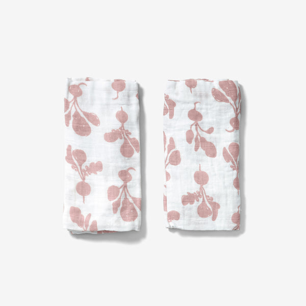 Burp Cloth Set - Radish | Mauve