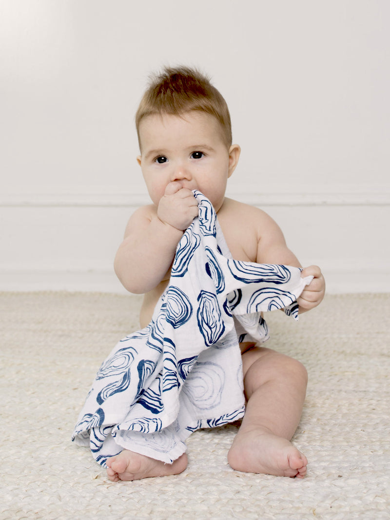 Burp Cloth Set - Oyster | Denim