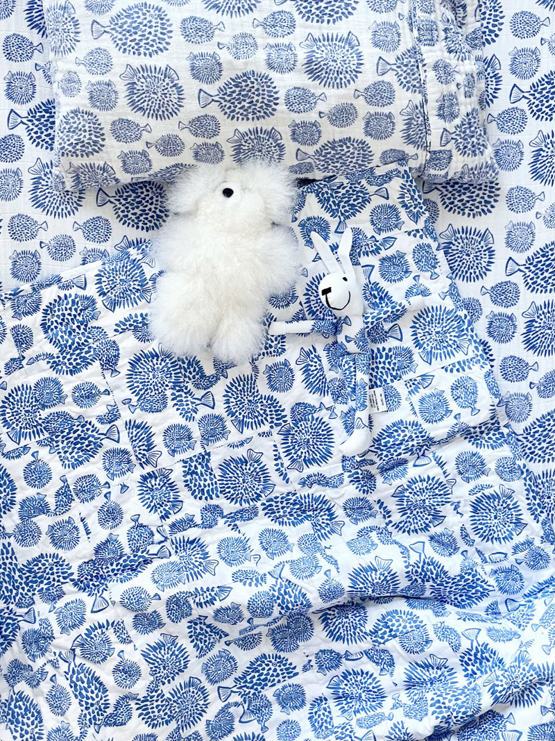 Baby Quilt - Blowfish | Marine