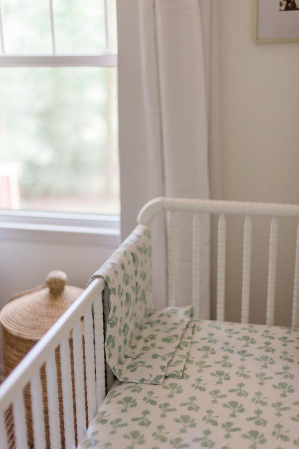 Quilted Baby Blanket - Radish | Agave