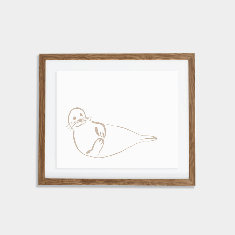 Harbor Seal Print - Wheat