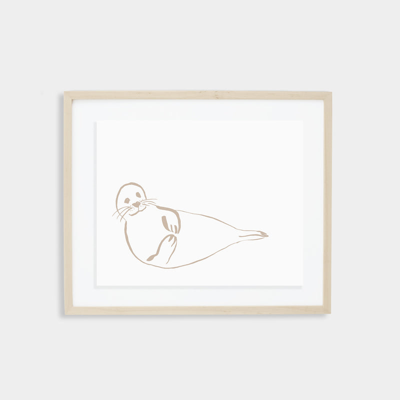 Harbor Seal Print - Wheat