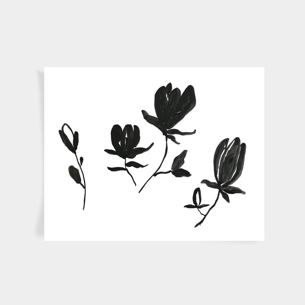 Magnolia Print - Black