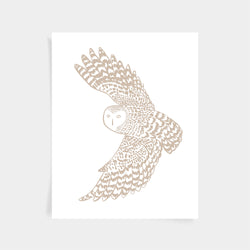 Owl Print - Wheat