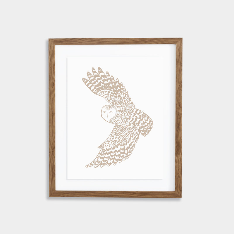 Owl Print - Wheat