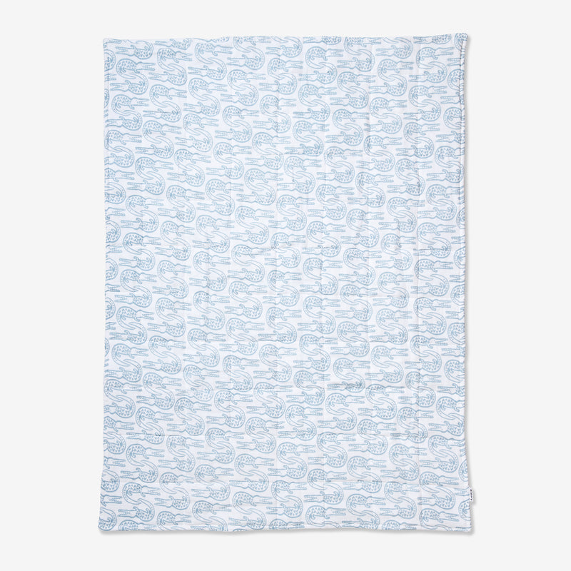 Quilted Baby Blanket - Alligator | Bay Blue