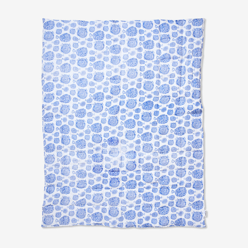 Quilted Baby Blanket - Blowfish | Marine