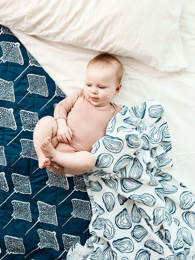 Swaddle - Oyster | Denim Swaddle Lewis 