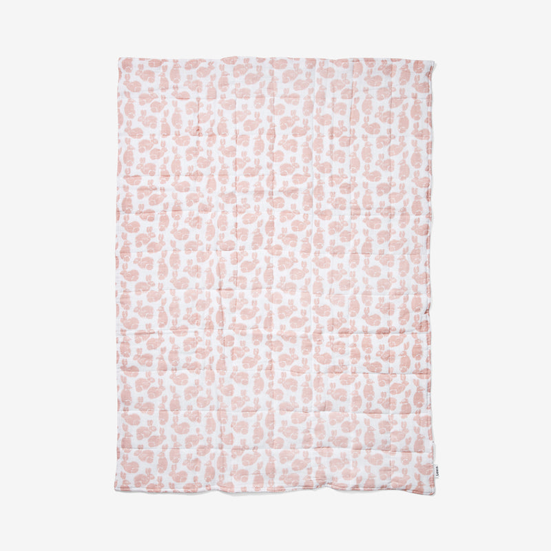 Quilted Baby Blanket - Bunny | Blush